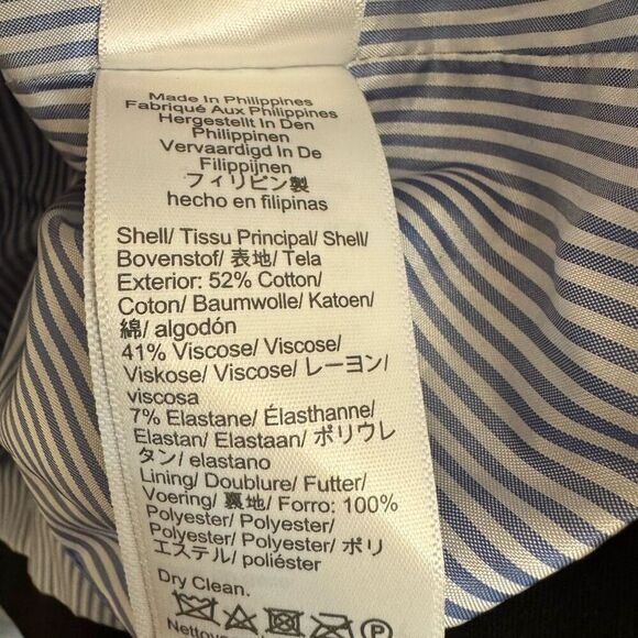 J. Crew Factory Petite Two Button Blazer Black Size 4P - Picture 4 of 5